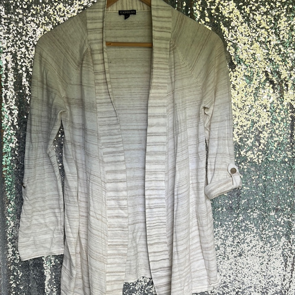 Express medium beige cardigan